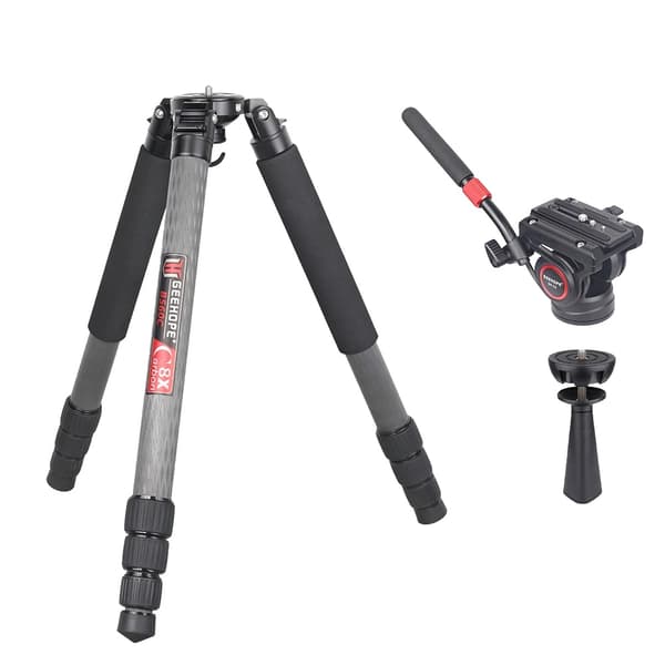 Professionelt Carbonfiber Stativ, 30 kg Belastningsevne, 160 cm Maksimal Højde,B560C adapter GH-12