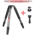 Miniatyrbillede 2 af 2: Professionelt Carbonfiber Stativ, 30 kg Belastningsevne, 160 cm Maksimal Højde,B560C adapter QP52