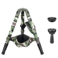 Miniatyrbillede 1 af 2: Kamuflage Carbon Fiber Tripod, 35 kg Belastningsevne, Letvægtsdesign,Tilføj skål BL75N