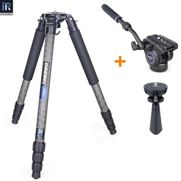 Professionell kolfiberstativ, 20 kg lastkapacitet, lättvikts 1,8 kg,RT80C lägg till F60 BL75