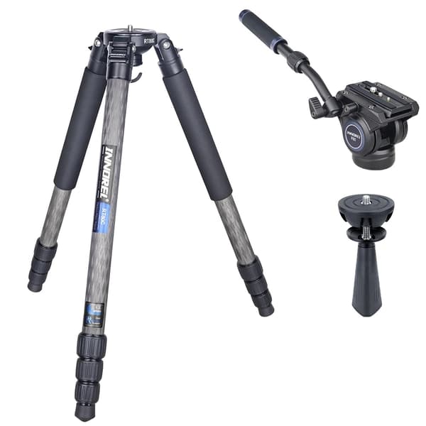 Professionell kolfiberstativ, 20 kg lastkapacitet, lättvikts 1,8 kg,RT80C lägg till F60 BL75