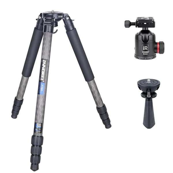 Professionelt Carbon Fiber Stativ, 20 kg Belastningsevne, Letvægts 1,8 kg,RT80C tilføj K44 BL75