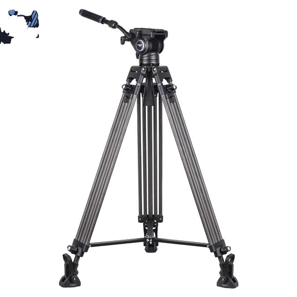 Professionelt kulfiberstativ, 186 cm maksimal højde, 12 kg belastningskapacitet,CVT80C og F80C