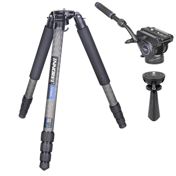Professionell kolfiberstativ, 25 kg belastningskapacitet, 160 cm maxhöjd,Och BL75 F80