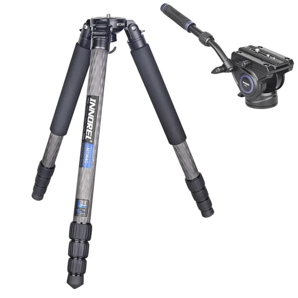 Professionelt Carbonfiber Stativ, 25 kg Belastningsevne, 160 cm Maksimal Højde,Og F80 væskehoved