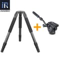 Miniatyrbillede 2 af 2: Carbonfiberstativ, maksimal belastning 30 kg, højde 1460 mm,Tilføj F60 væskehoved