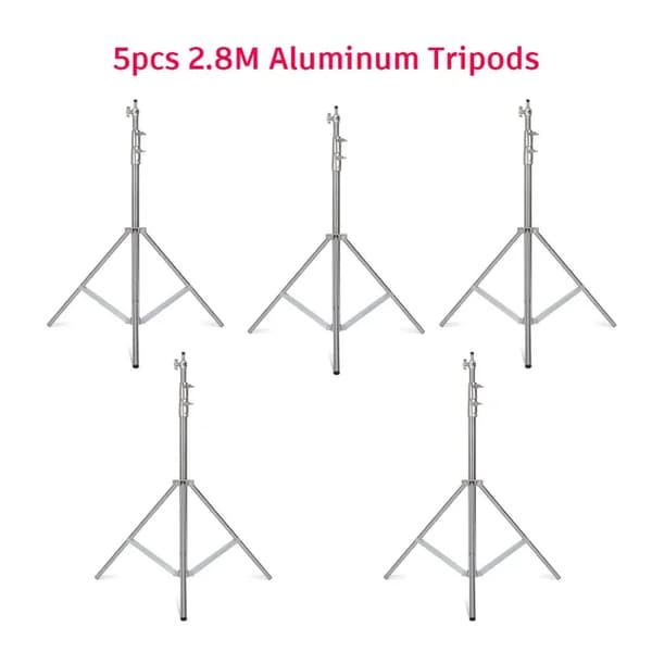 RVS Stativ, 280cm Højde, 15kg Belastningskapacitet, 5 stk