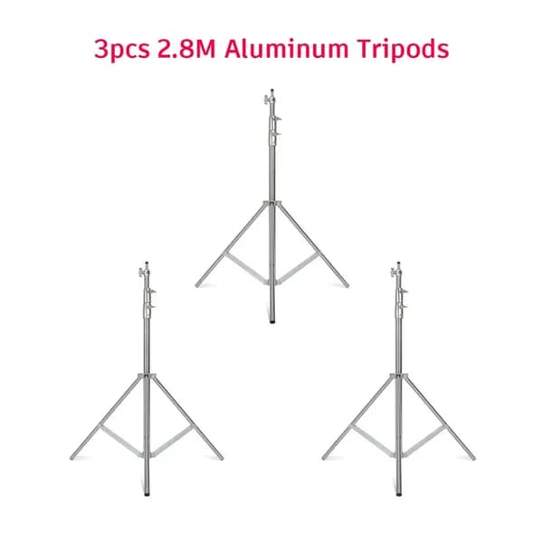 RVS Stativ, 280cm Højde, 15kg Belastningskapacitet, 3 stk