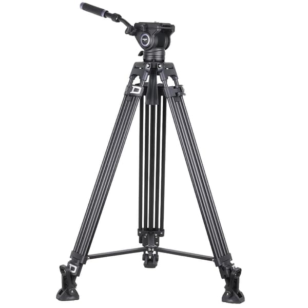 Kraftig Video Stativ, 186cm Højde, 12kg Belastningskapacitet,VF80 tilføj F80