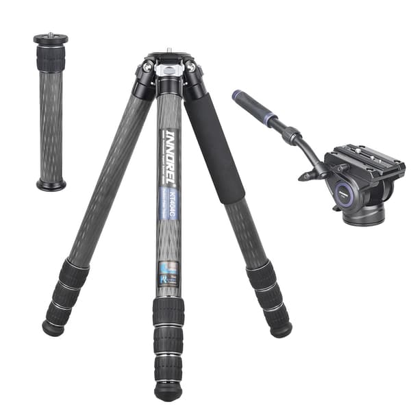 Professionelt Stativ, Carbonfiber, Justerbar Højde, Kompakt Design,KT404C og F80