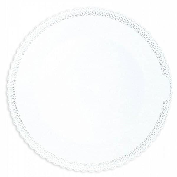 Spetsfat - SCRAPCOOKING - Ø 32 cm - Vit - Perfekt för bakverk - Dekorativt stöd