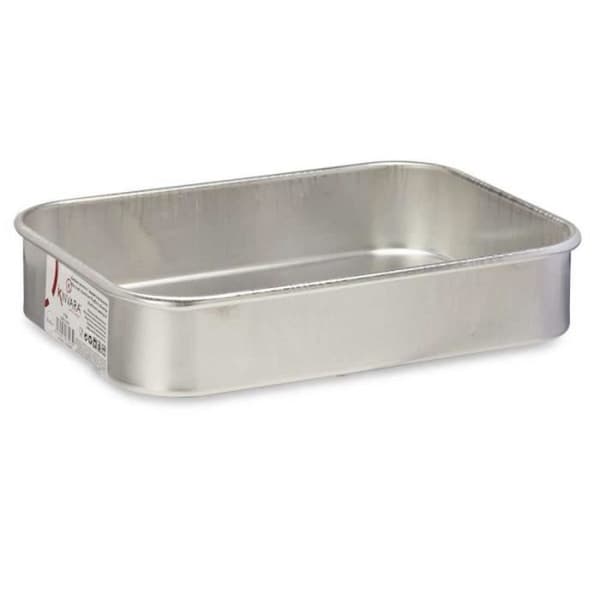 Gratängform i silver i aluminium (18 x 5 x 25 cm)