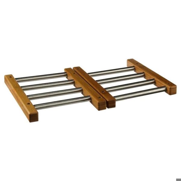 Underlägg - Bambu - Utdragbar - 22 till 44 cm - Trä &amp; rostfritt stål - Beständig
