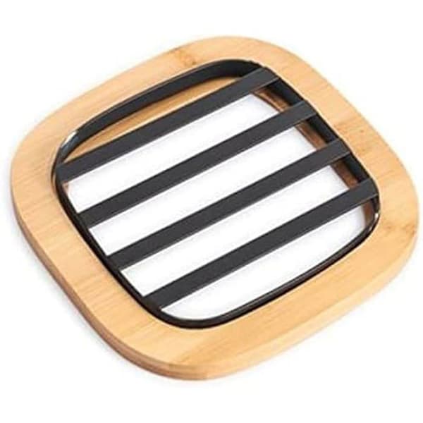 Underlägg - DKD HEMDEKOR - Bambu - Svart - 17 x 17 x 1 cm - Standard