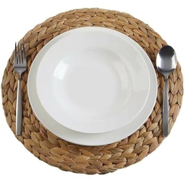 Underlägg - VERSA - Rund - Vattenhyacint - Flerfärgad - 38,5 x 38,5 cm