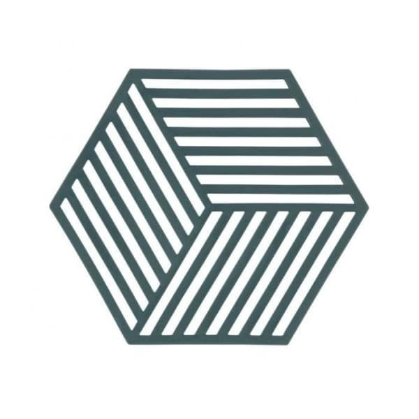 Underlägg - ZONE DANMARK - Hexagon - Silikon - Kaktusgrön - 16cm x 14cm