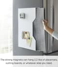 Miniatyrbild 3 av 4: Yamazaki home - 4886 - Vit modern magnetisk förvaringsunderlägg för bordstabletter upp till 50 cm