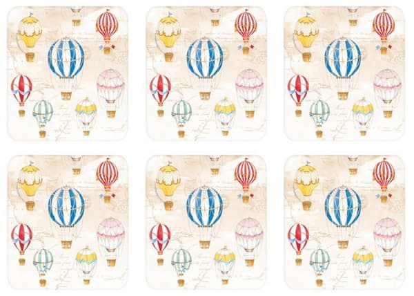 Underlägg - bärbricka Easy life - 952AIRB - SET 6 UNDERLÄGG 10,5X10,5CM HÅRT I KORK