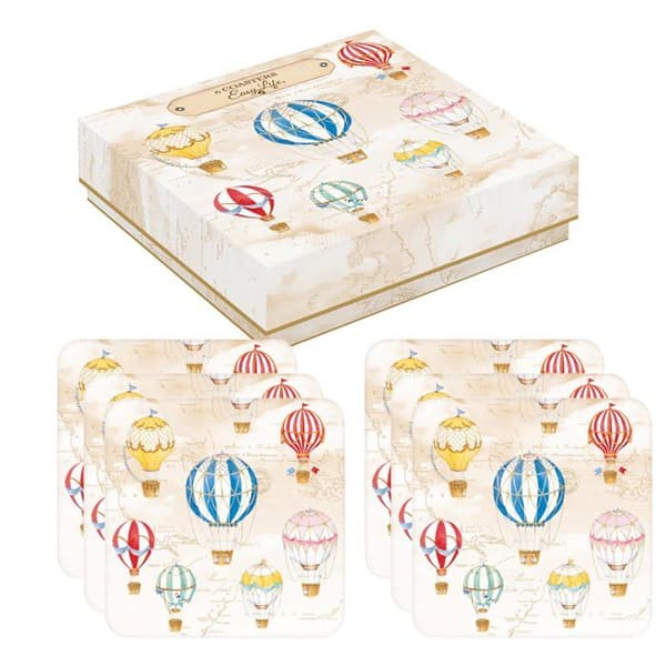 Underlägg - bärbricka Easy life - 952AIRB - SET 6 UNDERLÄGG 10,5X10,5CM HÅRT I KORK