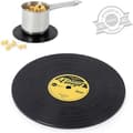 Miniatyrbild 1 av 3: Pot Coasters vinylplattunderlägg - Svart - Diameter 15 cm