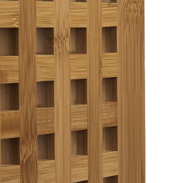 Relaxdays fyrkantig bambuunderlägg HxBxD: 4 x 20 x 20 cm Set med 2 för grytor Kokkärl Tvättbar, naturlig