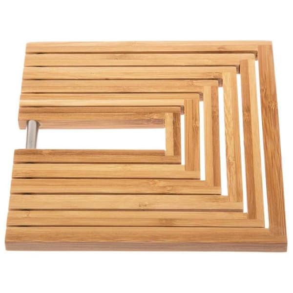 Utvidbart grytunderlag - SECRET DE GOURMET - Bambus - 19 till 34 cm - Brun - L. 34 x B. 19 x H. 1 cm