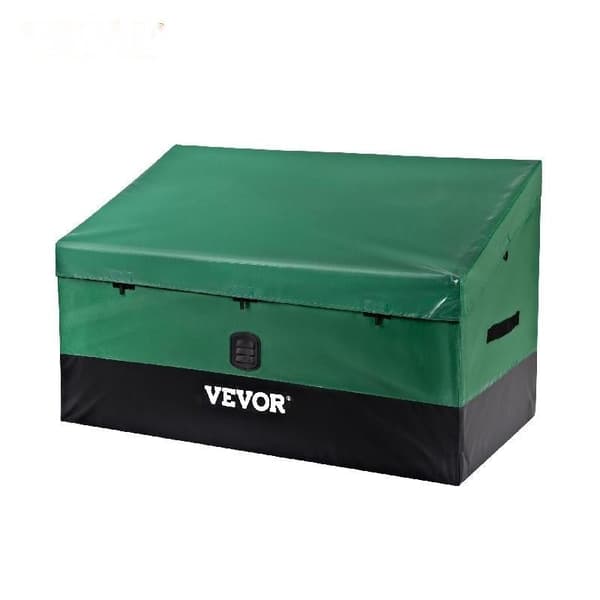 Udendørs Opbevaringskasse 100/150/230 Gallon - Galvaniseret Stel, PE Presenning, Justerbare Remme & Værktøjsfri Samling