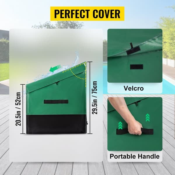 Udendørs Opbevaringskasse 100/150/230 Gallon - Galvaniseret Stel, PE Presenning, Justerbare Remme & Værktøjsfri Samling