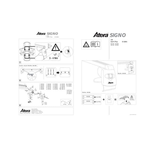 Kattokehys alumiinia GOLF PLUS 06-14