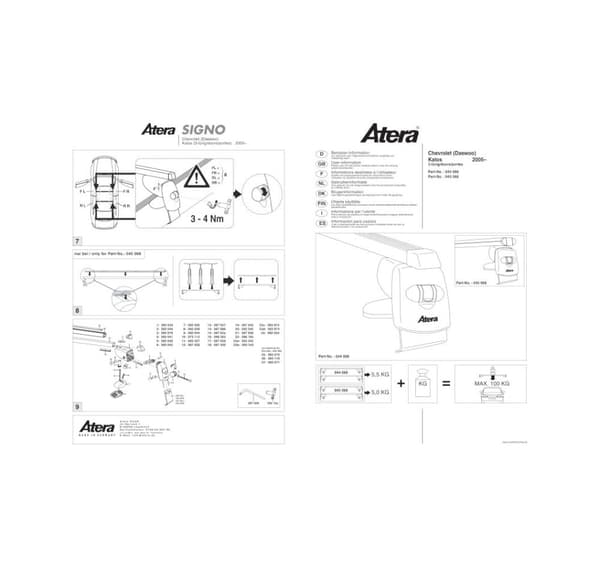 Takramme aluminium KALOS 3-dørs 3/05-