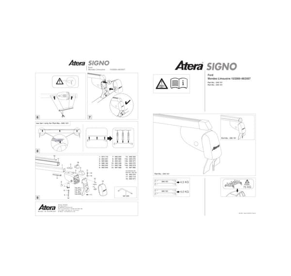 Kattokehys alumiinia MONDEO SED 11/00-6/07
