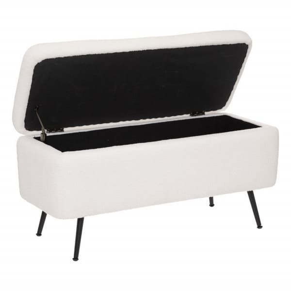 Deco bänkkista "Aurora" trä &amp; Metal White Atmosphera