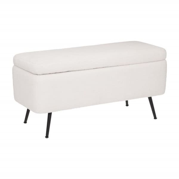 Deco bänkkista "Aurora" trä &amp; Metal White Atmosphera