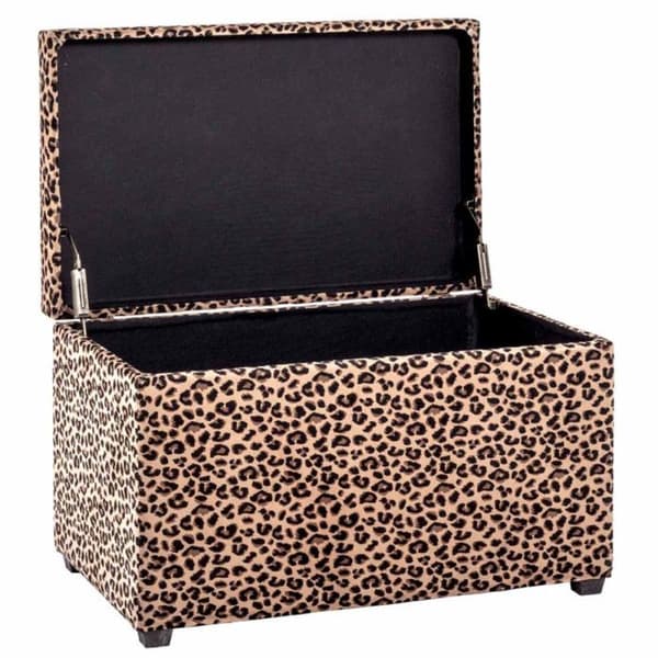 Förvaringskista "Leopardmönster" 65cm Brun - Paris Pris