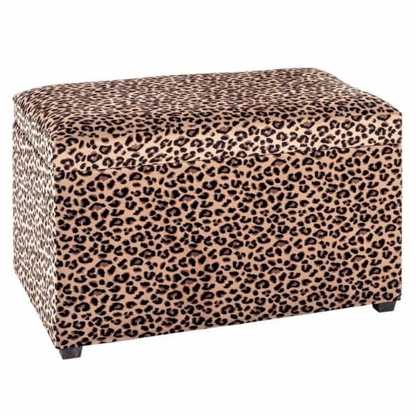 Förvaringskista "Leopardmönster" 65cm Brun - Paris Pris