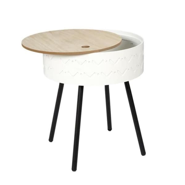 Bordstablett &amp; Förvaringslåda Eugénie 45cm Vit - Paris Prix - Metall - Essentiell