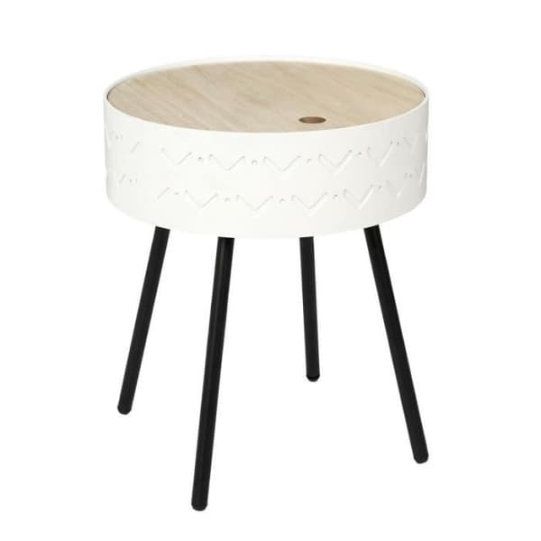Bordstablett &amp; Förvaringslåda Eugénie 45cm Vit - Paris Prix - Metall - Essentiell