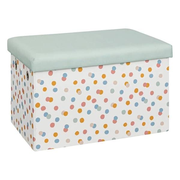Hopfällbar barnpuff Enio blå 57x36cm - Atmosphera inredningsdesign - Flerfärgad