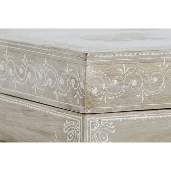 bröst 78 x 43 x 45 cm naturligt mangoträ mdf trä
