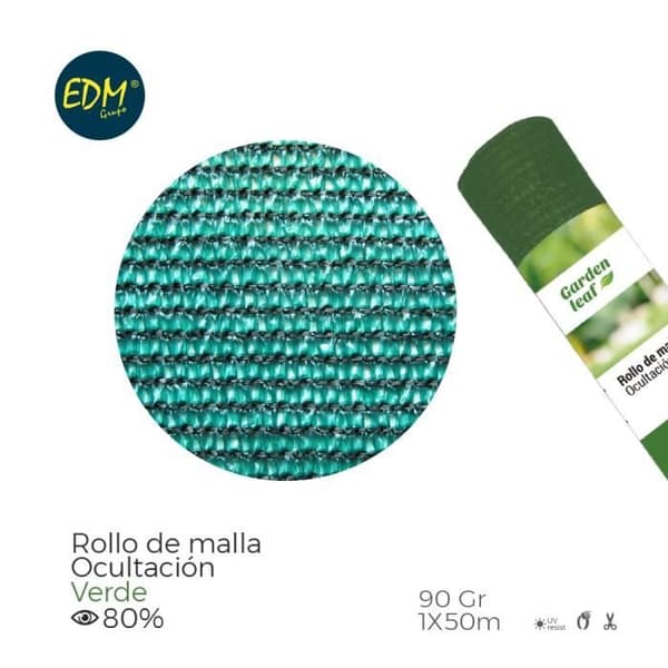 ROLLO MALLA VERDE 80% 90G 1X50MTS