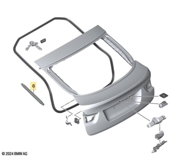 51247188489 ELEKTRISK BAGAGERUMSAKTUATOR VENSTRE BMW X6 E71 E72