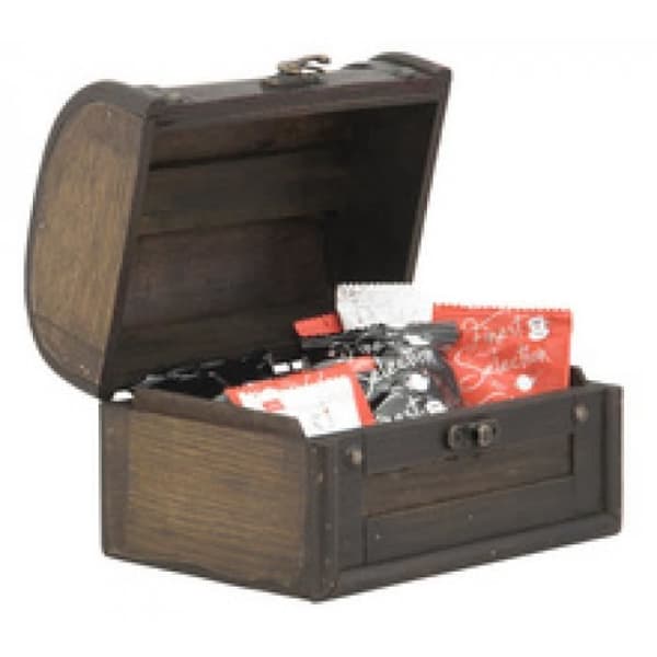 Skattkista - Securit - Treasure Antique - spånskiva - Svart färg - Antik design