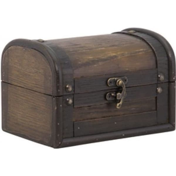 Skattkista - Securit - Treasure Antique - spånskiva - Svart färg - Antik design