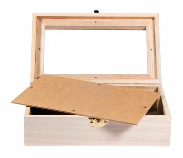 Bröst - Rayher koffert - 62945505 - trälåda med skaklock, FSC Mix Credit, natur,