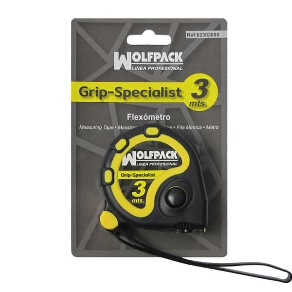 Flexometro 3 Metros Con Freno Wolfpack Grip Special