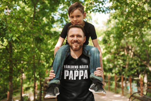 Pappa T-shirt , Svart - Världens bästa pappa design