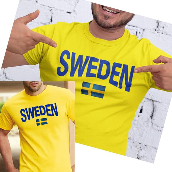 Sverige T-shirt med Svensk Flagga & Sweden tryck