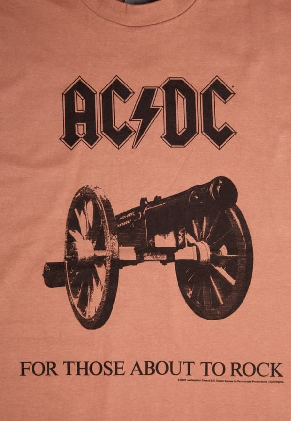 AC/DC For Those about to rock Brown mens t-shirt