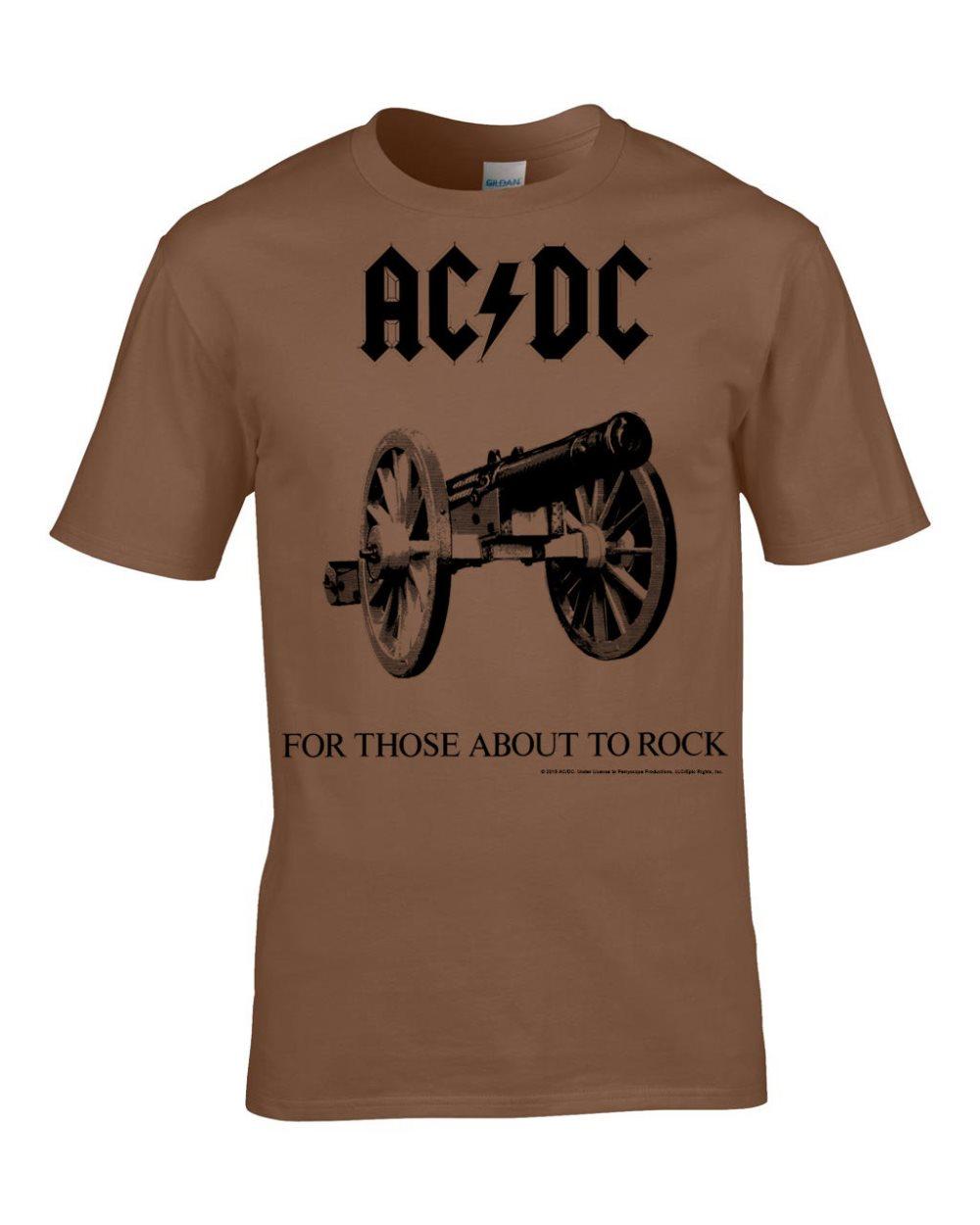 AC/DC For Those about to rock Brown mens t-shirt