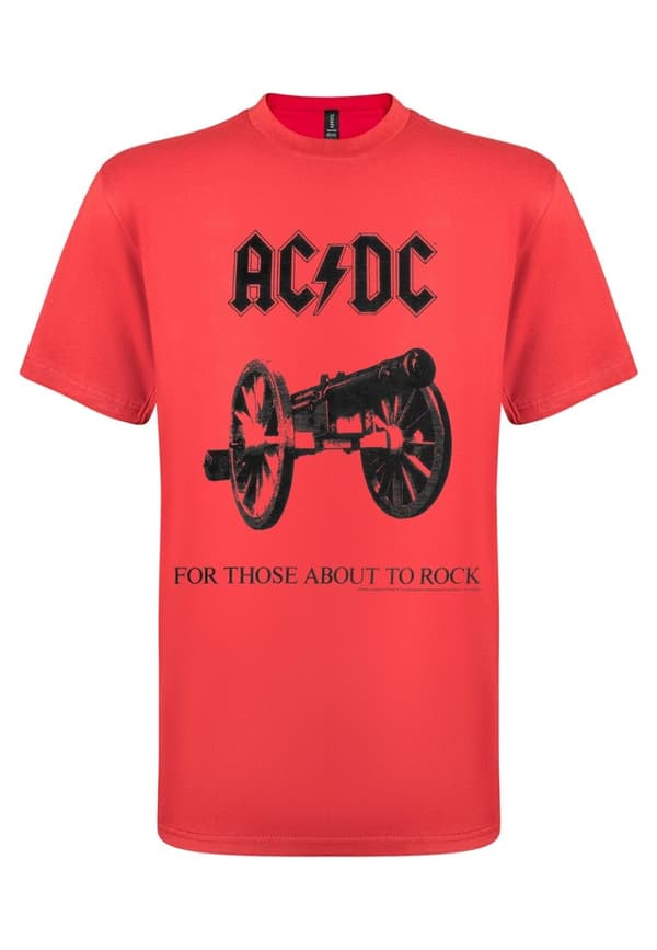 AC/DC For Those about to rock  red mens t-shirt